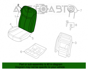 Пассажирское сидение Chrysler 200 11-14 без airbag, кожа черн