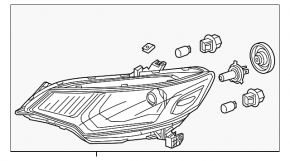 Фара передняя правая Honda Fit 15-20 Mexico built