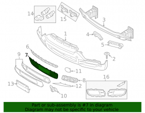 Grila bara fata inferioara BMW X5 E70 07-10 pre-restilizare