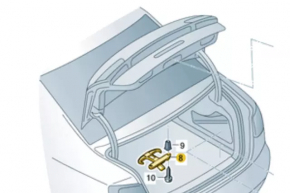 Крючок подвесной багажника Audi A6 C7 12-18 черный