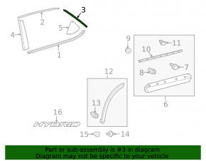 Накладка двери боковая задняя правая Lexus RX350L RX450hL 18-22 long задняя