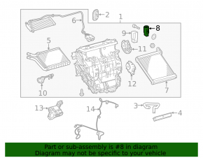 Клапан печки кондиционера Toyota Corolla 14-19