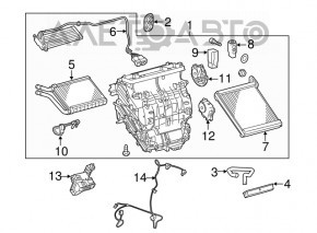 Клапан печки кондиционера Toyota Corolla 14-19
