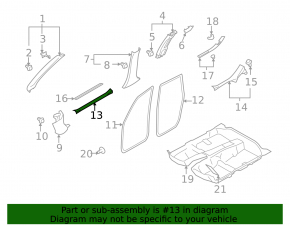 Накладка порога передняя левая Subaru Forester 08-13 SH