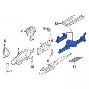 Накладка передней панели Ford Escape MK4 20-22 под дерево