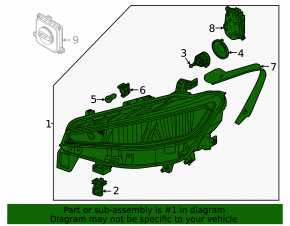 Фара передняя левая в сборе Volkswagen ID.4 21-22 LED