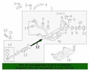 Рулевая тяга левая Subaru Outback 15-19