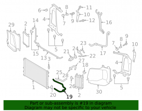 Furtun inferior sistem de răcire Audi Q7 16-19 3.0