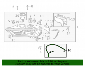 Furtun far dreapta pentru Audi Q7 16-26 Matrix LED