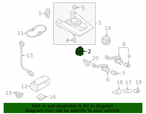 Кнопка паркинга Audi A3 8V 15-16 4d хром