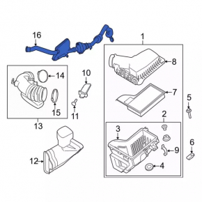 Резонатор трубка Ford Mustang mk6 15-15 5.0