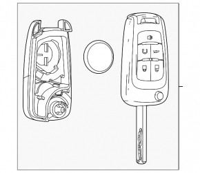 Ключ Buick Encore 13-16 4 кнопки