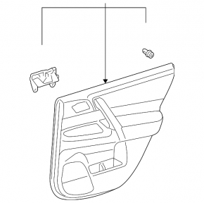 Capacul ușii cardului din spate dreapta pentru Toyota Highlander 08-13, din piele gri