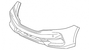 Bara față neperforată Honda Accord 16-17 2d, fără senzori de parcare