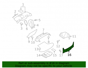 Накладка проема багажника Infiniti G25 G35 G37 4d 06-15