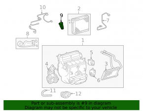 Клапан печки кондиционера Toyota Sequoia 08-19