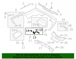 Suport bara spate stânga pentru Land Rover Range Rover 18-21.