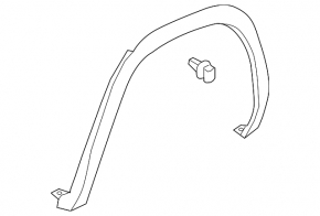 Ornament aripă spate stânga pentru Volkswagen Atlas Cross Sport 20-26, structură neagră, R-Line