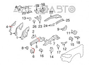 Panou lateral dreapta față pentru BMW X5 F15 14-18 pe caroserie, negru