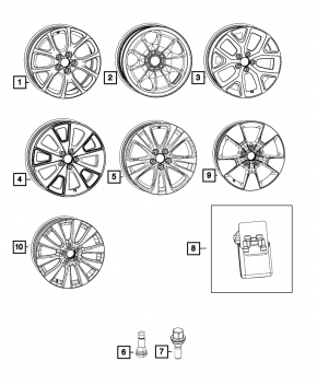 Диск колесный R18 Jeep Cherokee KL 14-18 тип 1 хром