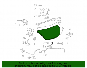 Уплотнитель крышки багажника Toyota Solara 2.4 04-08