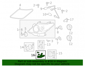 Крепление правой фары нижнее Lexus LX570 08-11 дорест, центральное