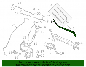 Поводок дворника правый Mazda 3 14-18 BM