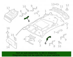 Ручка потолка передняя правая Infiniti QX50 19-25 серая