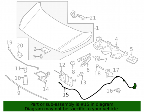 Cablu de deschidere a capotei Ford Transit Connect MK2 13-