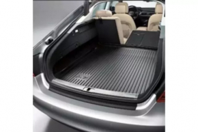 Covoraș portbagaj negru din cauciuc pentru Audi A6 C7 12-18, lovit