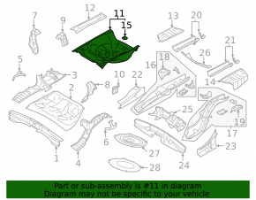 Корыто багажника Subaru Outback 20-23 примято