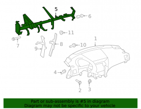 Труба подторпедная усиление Toyota Highlander 08-13