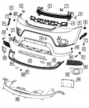 Рамка под номер Dodge Journey 11-19 SXT