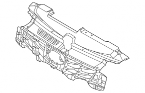 Рама каркас решетки радиатора grill Hyundai Sonata 20-22 SEL, SEL Plus, Limited