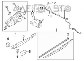 Поводок дворника задний 5d Subaru Impreza 17-23