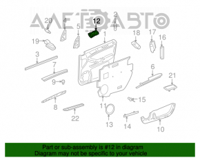 Ручка двери внутренняя передняя левая Mercedes W164 ML