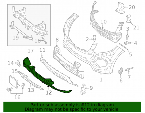 Губа переднего бампера Mercedes W166 GLE 16-19 off road pkg