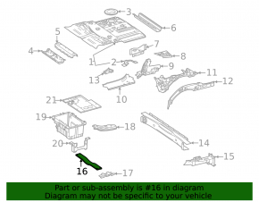Распорка днища задняя центральная Mercedes W167 GLE 350 450 20-26