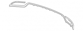 Молдинг заднего бампера центральный Mercedes C-class W205 300/350e 15-18 AMG pkg, night pkg