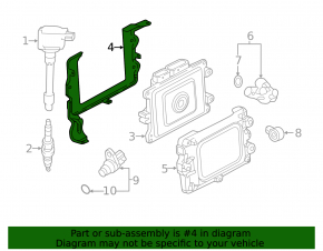 Кронштейн блока ECU Honda Civic X FC 16-21