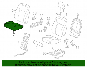 Пассажирское сидение Honda Accord 13-15 без airbag, кожа беж