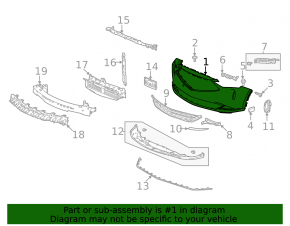 Бампер передний голый Acura MDX 21-26 2022-26 with prk aid
