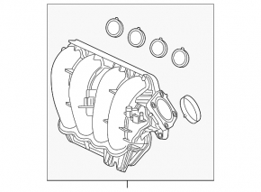 Коллектор впускной нижняя часть Honda CRV 12-14 2,4