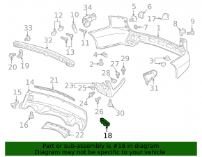 Отражатель задний правый Acura MDX 07-09