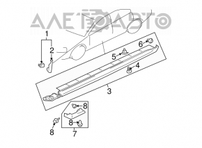 Порог левый Mitsubishi Galant 04-10
