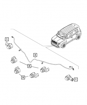 Cablaj bara față Jeep Renegade 19-24