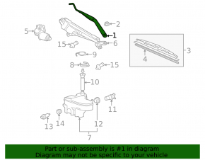 Leash stânga a ștergătorului Lexus GS300 GS350 GS430 GS450h 06-11