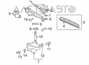 Leash stânga a ștergătorului Lexus GS300 GS350 GS430 GS450h 06-11