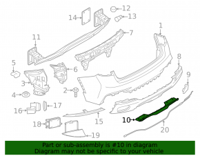 Ornamente bară spate BMW X6 F16 15-19 pachet M
