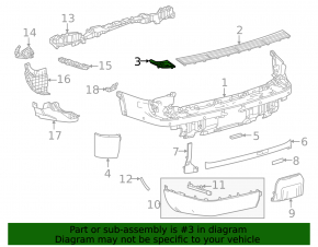 Ornamente bară spate stânga sus pentru Lexus GX 24-26